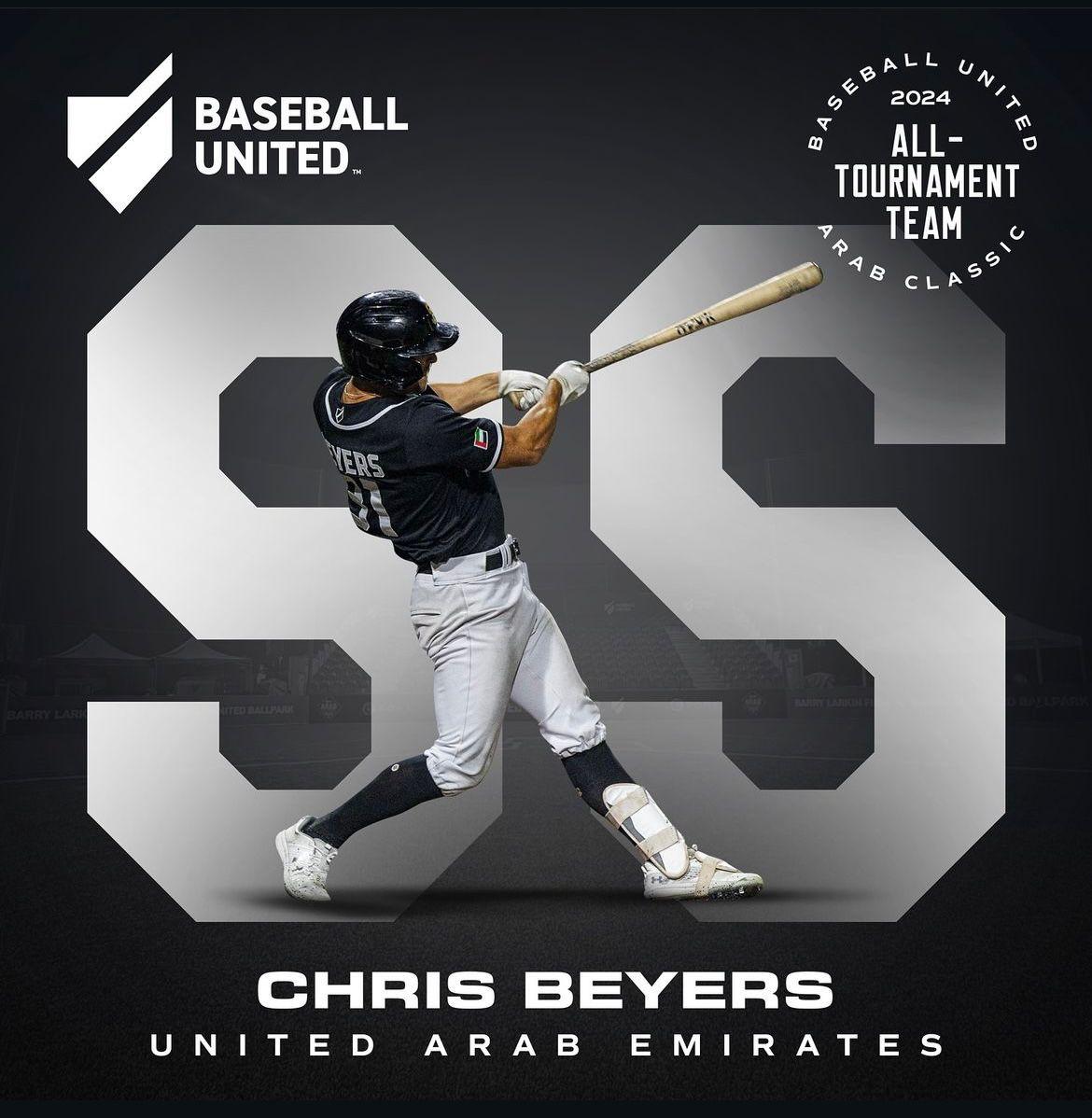Chris Beyers — Baseball United 2024 Arab Classic All-Tournament Team