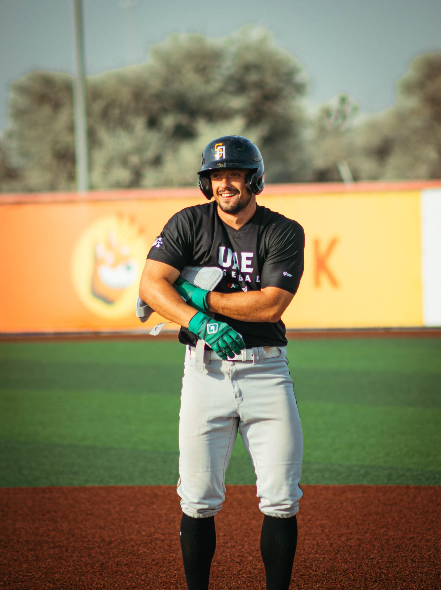 Chris coaching young players in Dubai