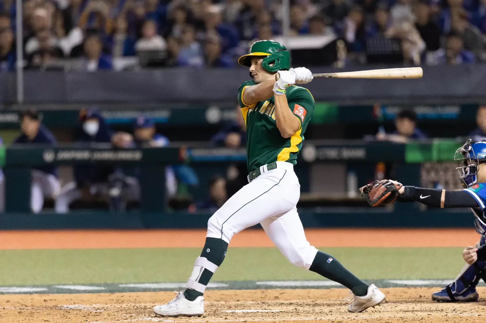 Chris batting for South Africa at the World Baseball Classic Qualifiers